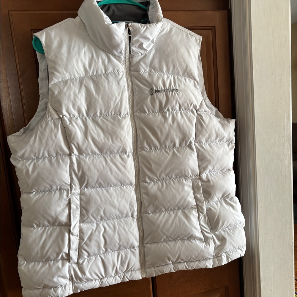 Free Country White Puffer Vest XL